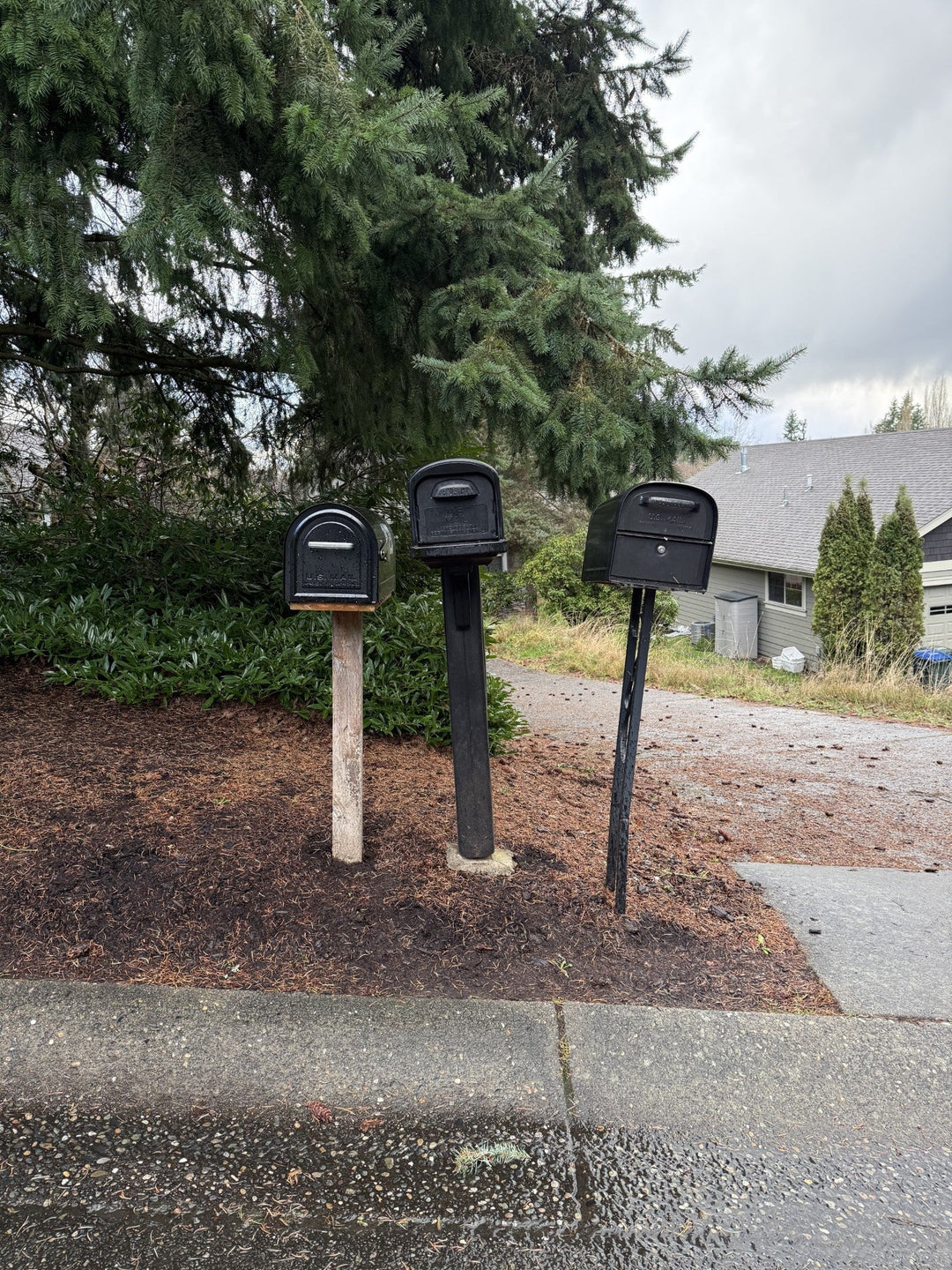 Replacing a Leaning Plastic Mailbox With a High-Security Locking Mailbox