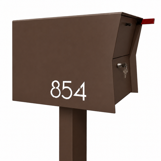 The Retrobox Locking Package Dropbox in - Coconut Exterior Color
