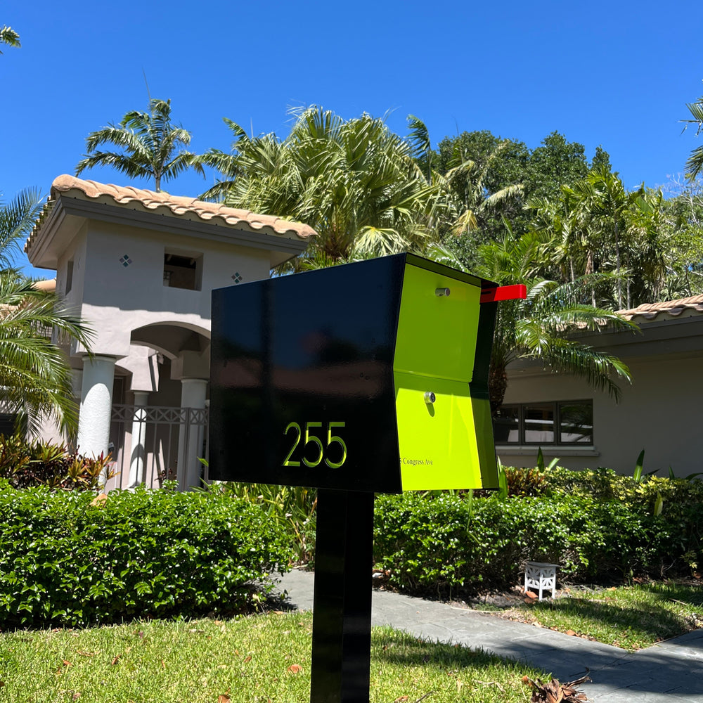 The Retrobox Locking Package Dropbox in - Black Exterior Color