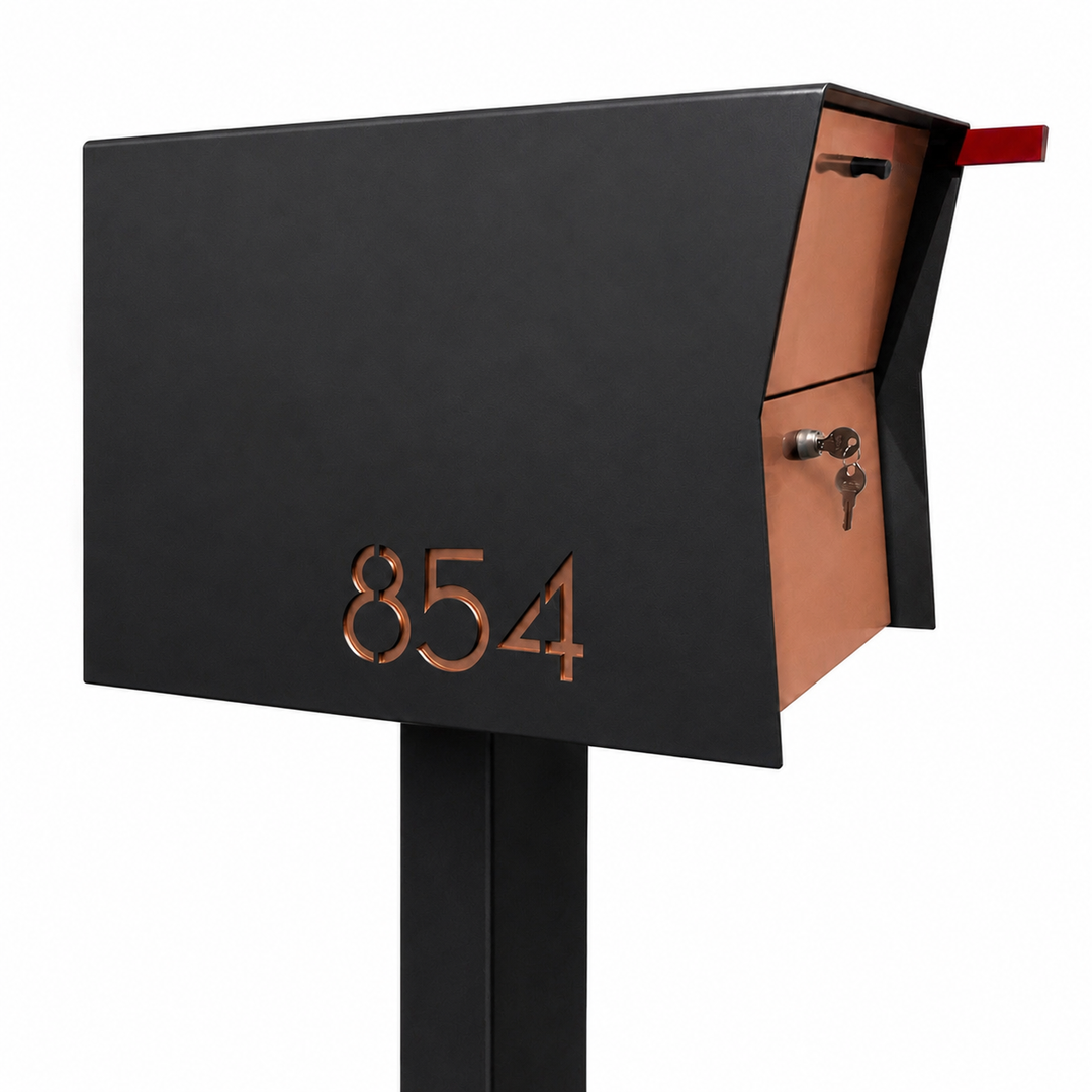 The Retrobox Locking Package Dropbox in - Black Exterior Color