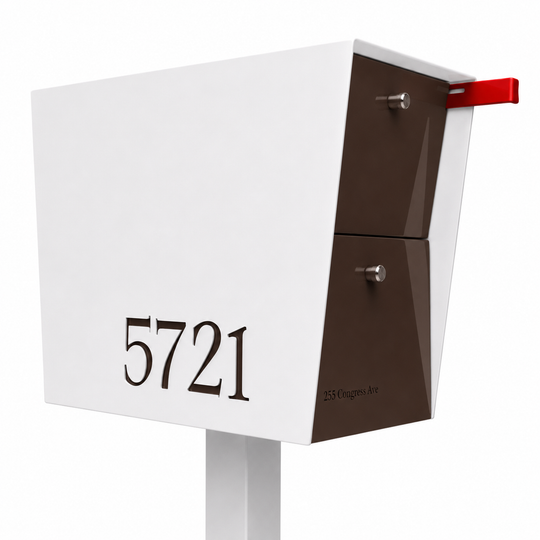 The UpTown Box Locking Package Dropbox in - White Exterior Color