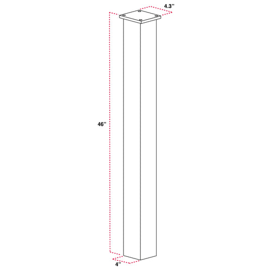 In Ground Post (46") - 316 Stainless Steel
