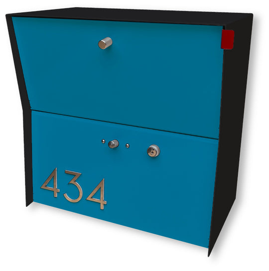 Locking Package Wall Mount Mailbox - Matte Black