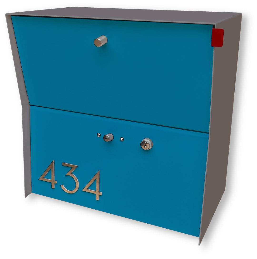 RetroBox Locking Small Package Wall Mounted Mailbox