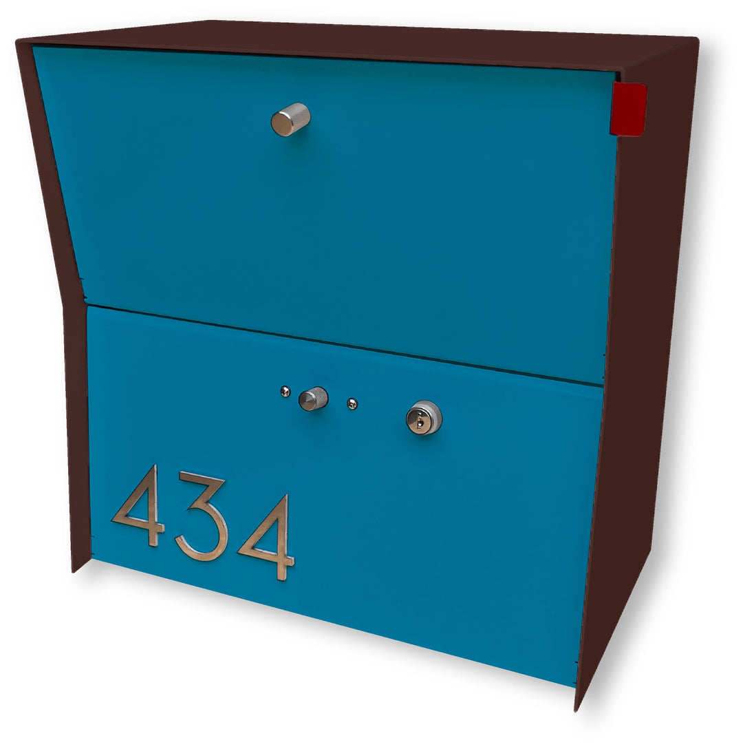 Locking Package Wall Mount Mailbox - Brown