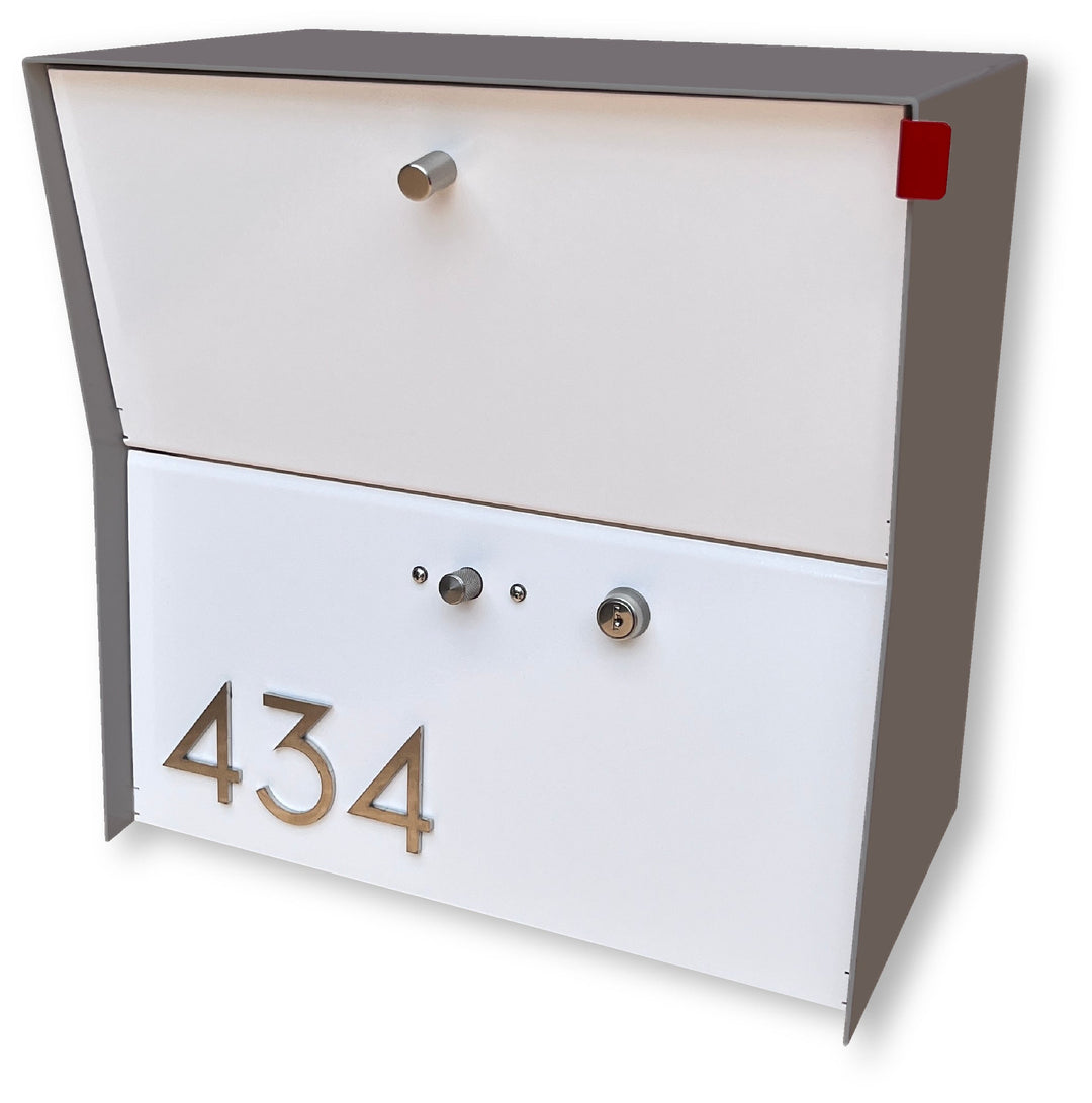 RetroBox Locking Small Package Wall Mounted Mailbox