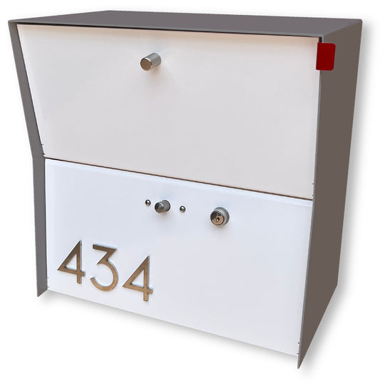 RetroBox Locking Small Package Wall Mounted Mailbox