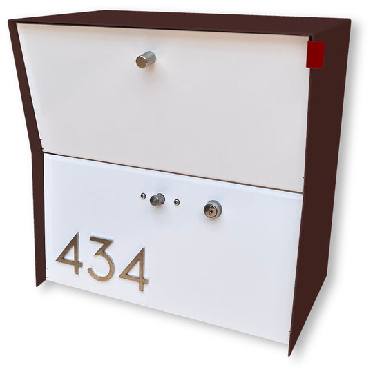 Locking Package Wall Mount Mailbox - Brown
