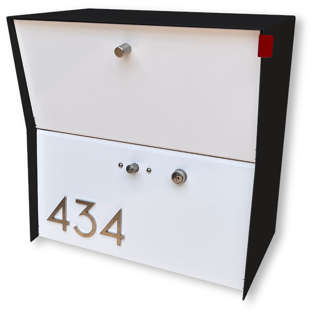 Locking Package Wall Mount Mailbox - Matte Black