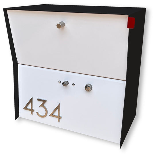 Locking Package Wall Mount Mailbox - Matte Black
