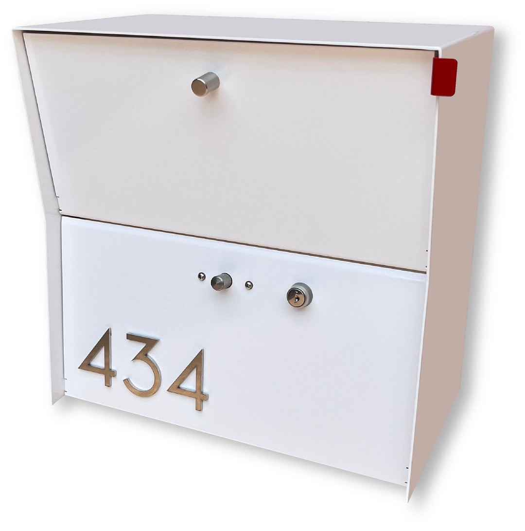 Locking Package Wall Mount Mailbox - White