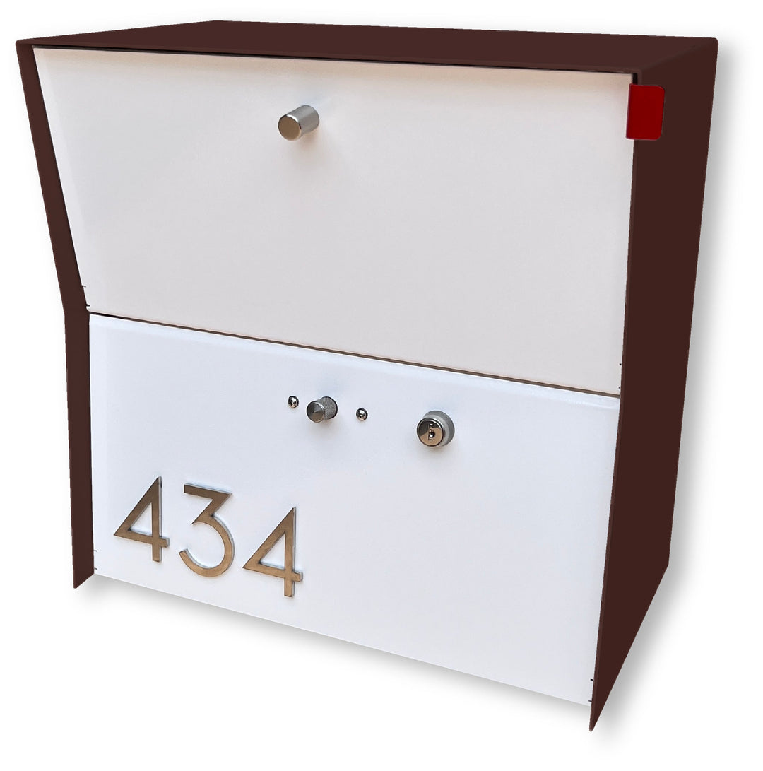 Locking Package Wall Mount Mailbox - Brown