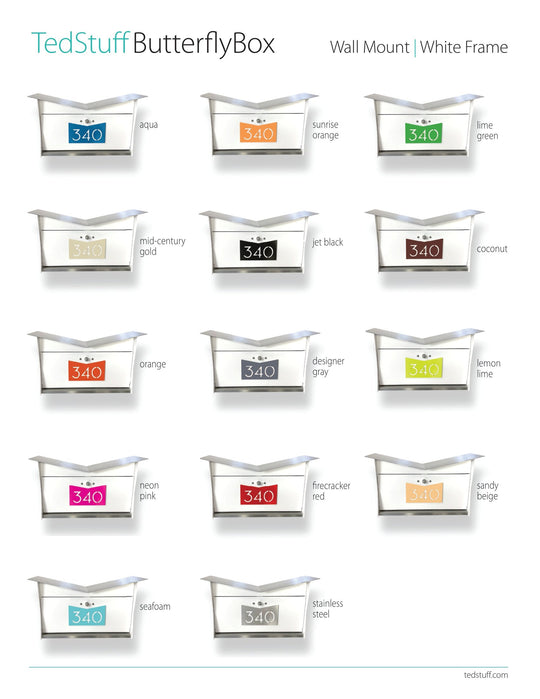 Butterfly Wall Box - White