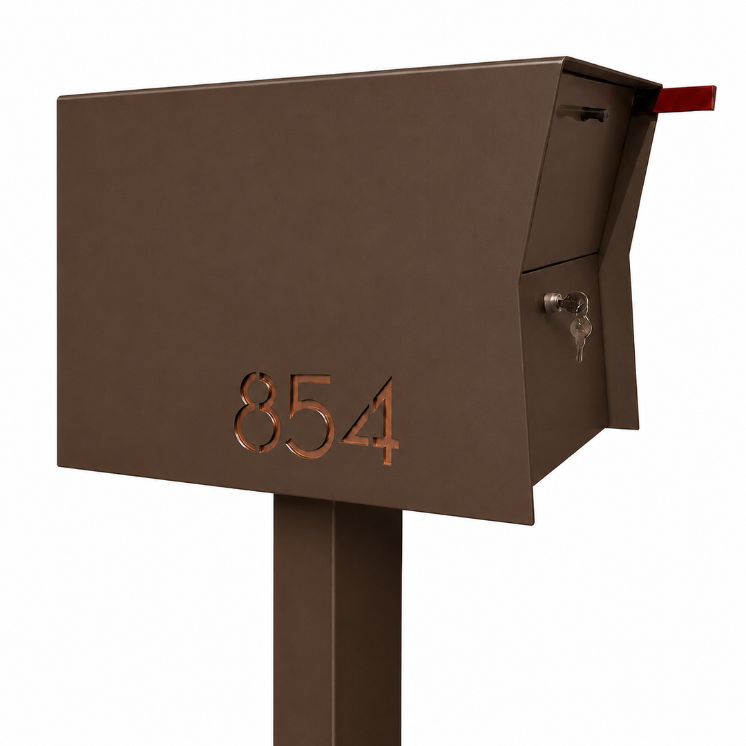 The Retrobox Locking Package Dropbox in - Coconut Exterior Color