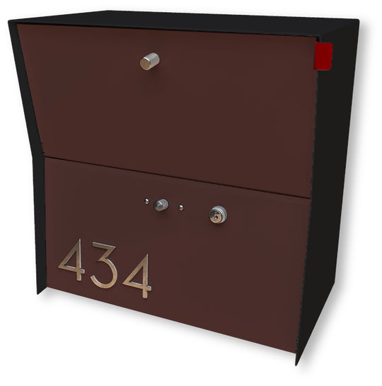 Locking Package Wall Mount Mailbox - Matte Black