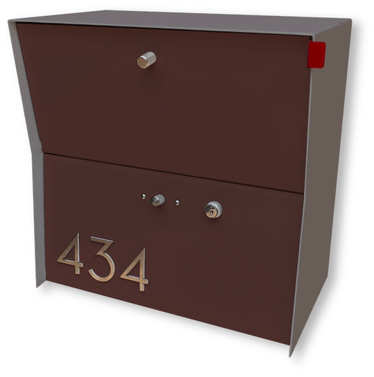RetroBox Locking Small Package Wall Mounted Mailbox