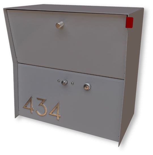 RetroBox Locking Small Package Wall Mounted Mailbox