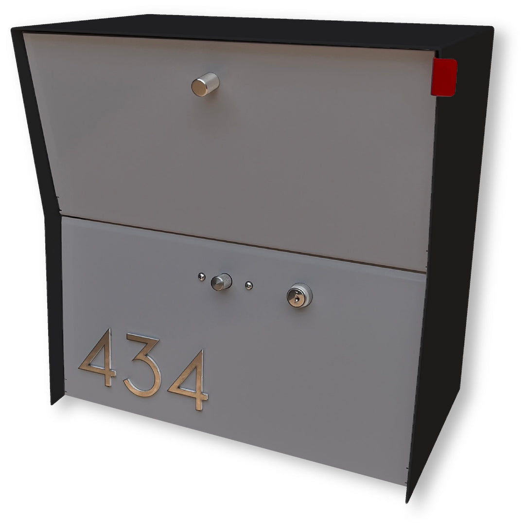 Locking Package Wall Mount Mailbox - Matte Black