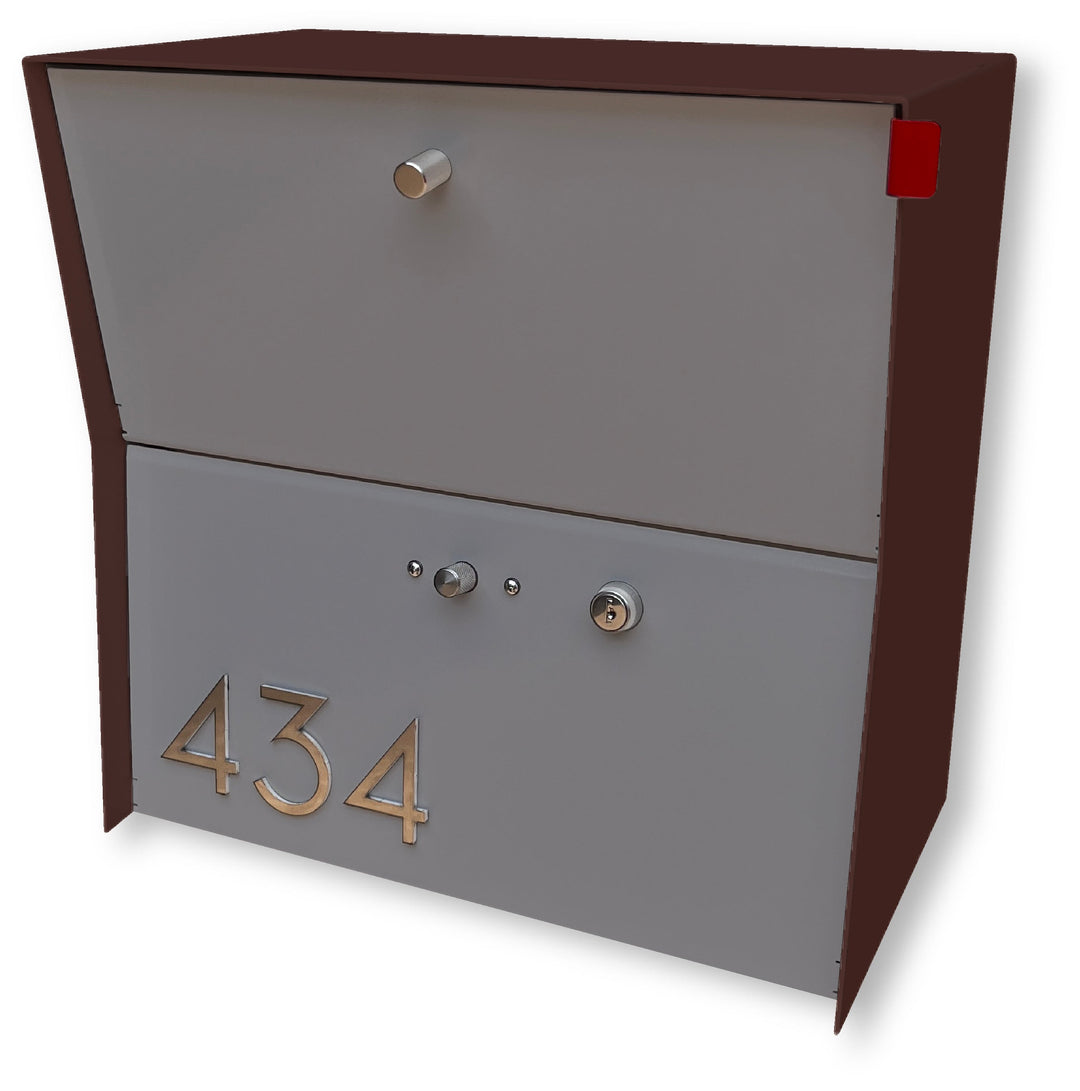 Locking Package Wall Mount Mailbox - Brown