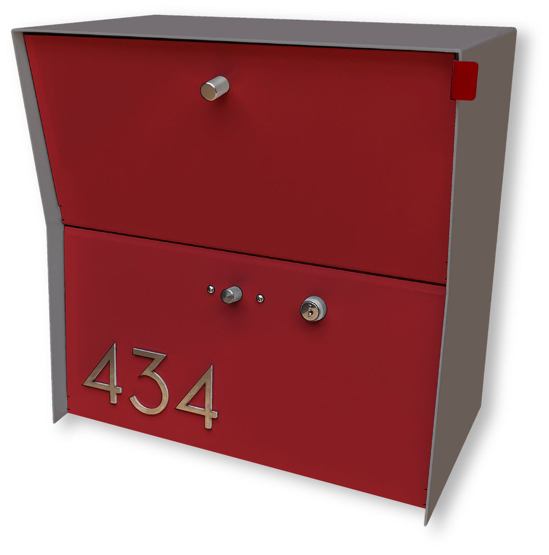 RetroBox Locking Small Package Wall Mounted Mailbox