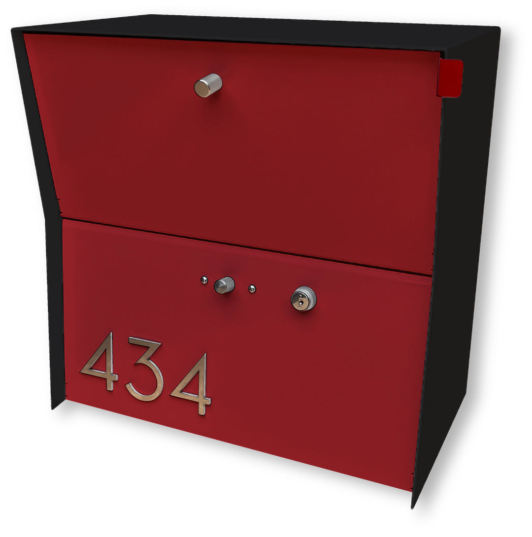 Locking Package Wall Mount Mailbox - Matte Black