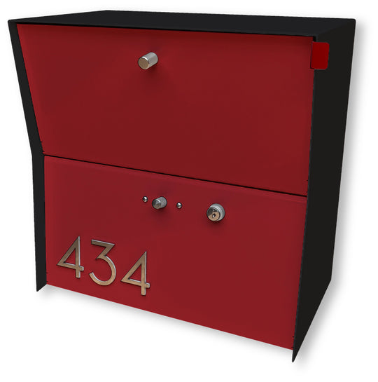 Locking Package Wall Mount Mailbox - Matte Black