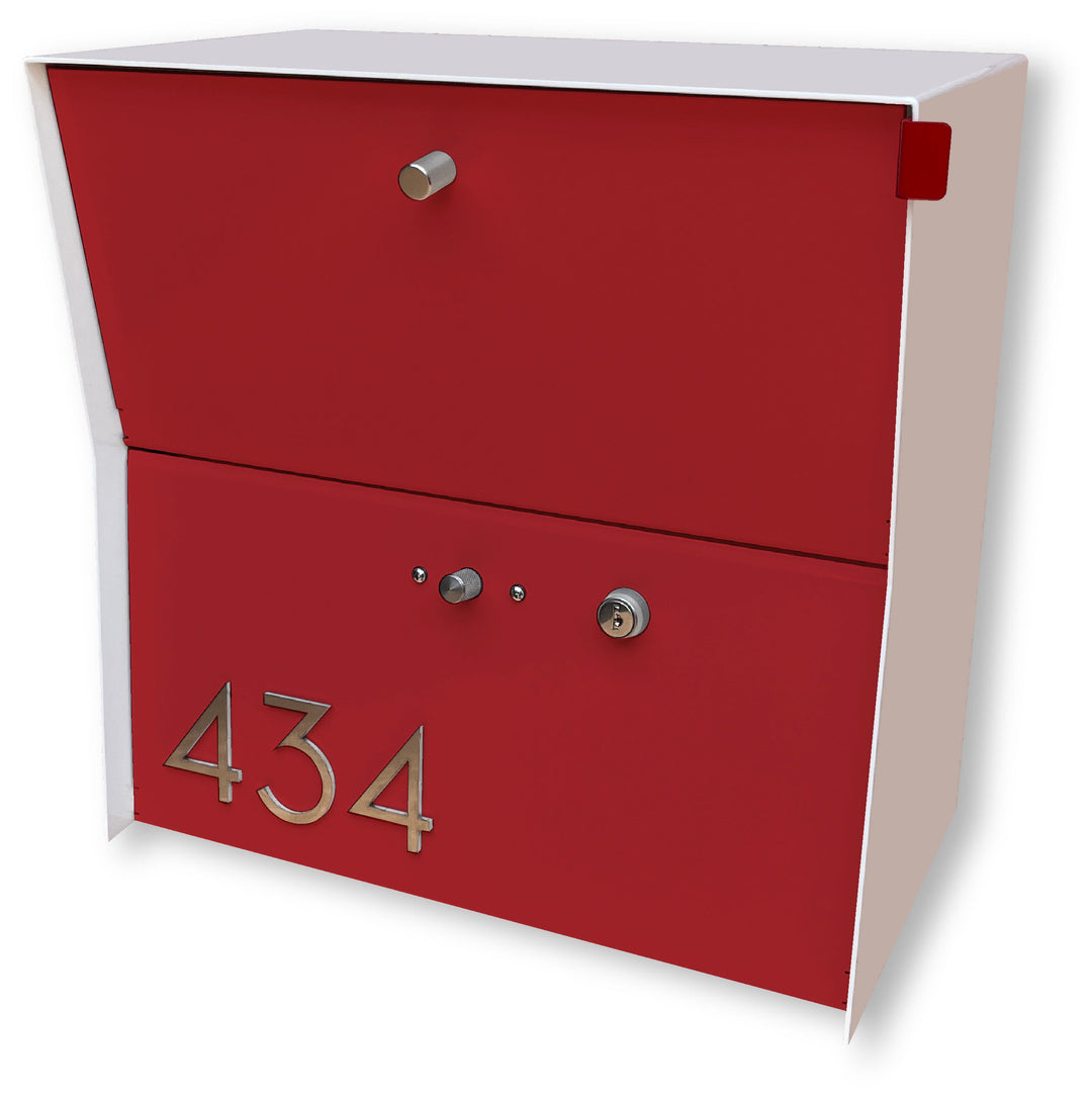 Locking Package Wall Mount Mailbox - White