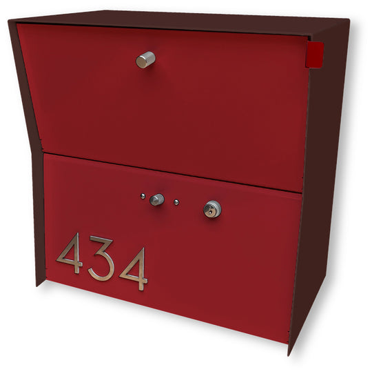 Locking Package Wall Mount Mailbox - Brown