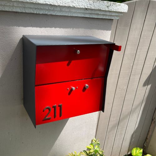 RetroBox Locking Small Package Wall Mounted Mailbox