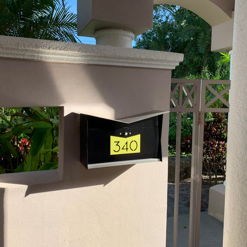 Butterfly Modern Wall Mailbox, Black, photo 2 of 31