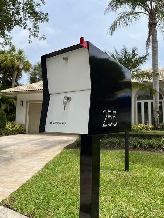 The Retrobox Locking Package Dropbox in - Black Exterior Color
