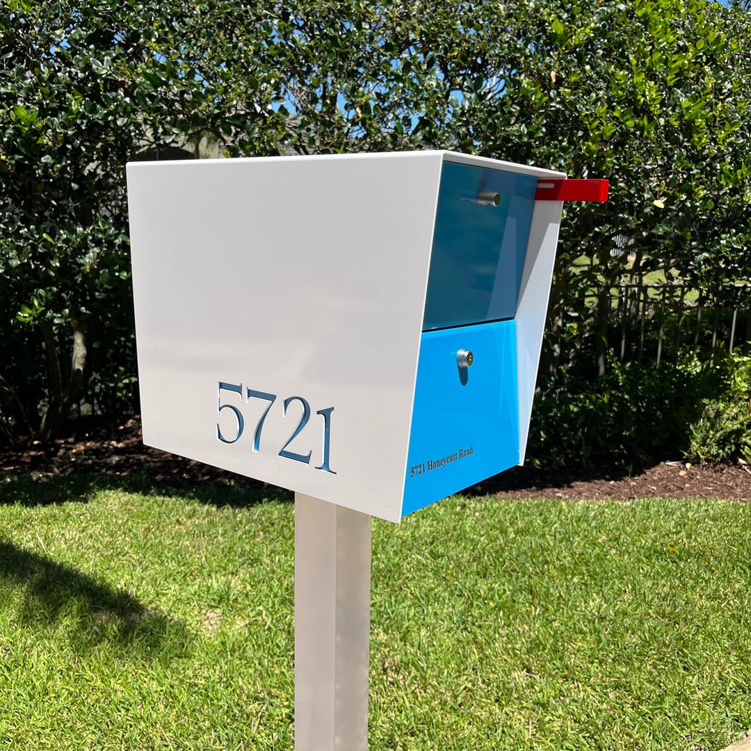 The UpTown Box Locking Package Dropbox in - White Exterior Color