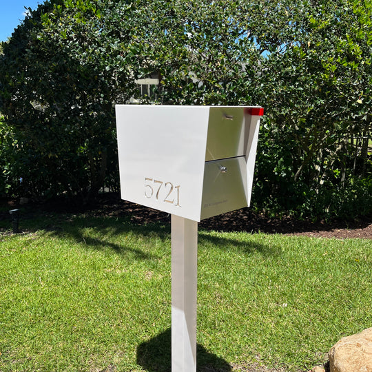 The UpTown Box Locking Package Dropbox in - White Exterior Color