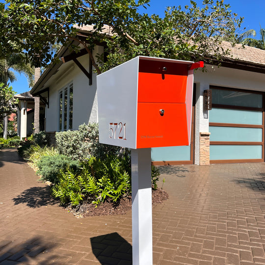 The UpTown Box Locking Package Dropbox in - White Exterior Color