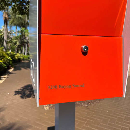 The UpTown Box Locking Package Dropbox in - White Exterior Color