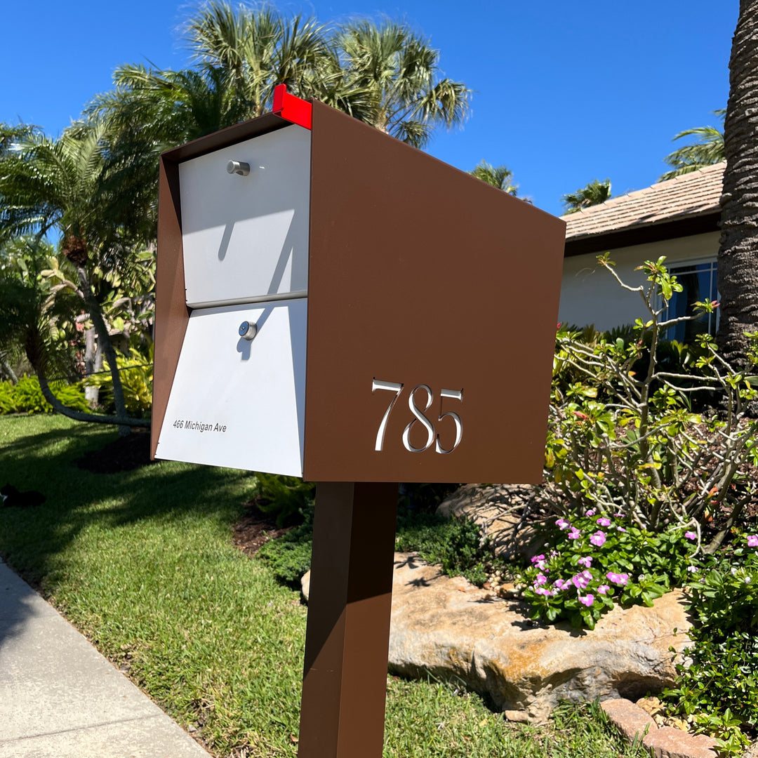 UpTown Box Locking Package Dropbox - Coconut Exterior Color