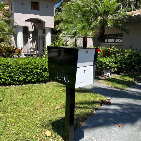 The UpTown Box Locking Package Dropbox  - Black Exterior Color