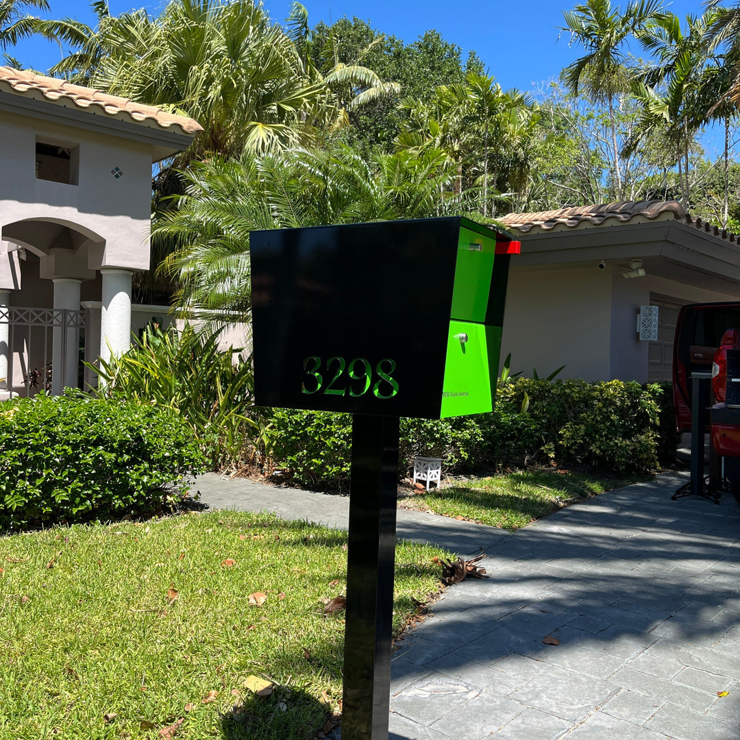 The UpTown Box Locking Package Dropbox  - Black Exterior Color