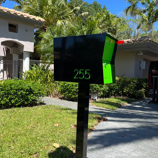 The Retrobox Locking Package Dropbox in - Black Exterior Color