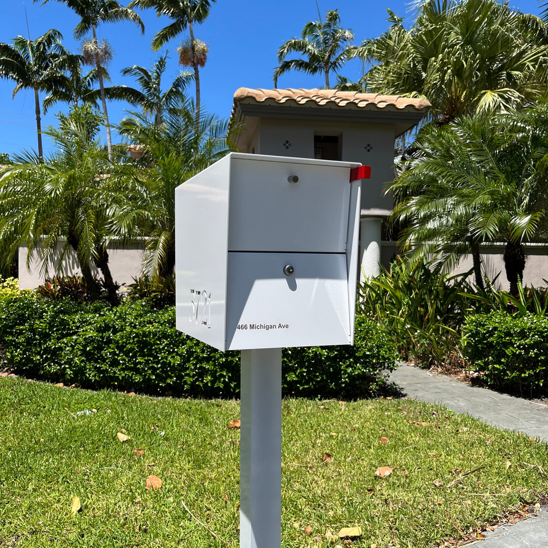 The Retrobox Locking Package Dropbox - White Exterior Color