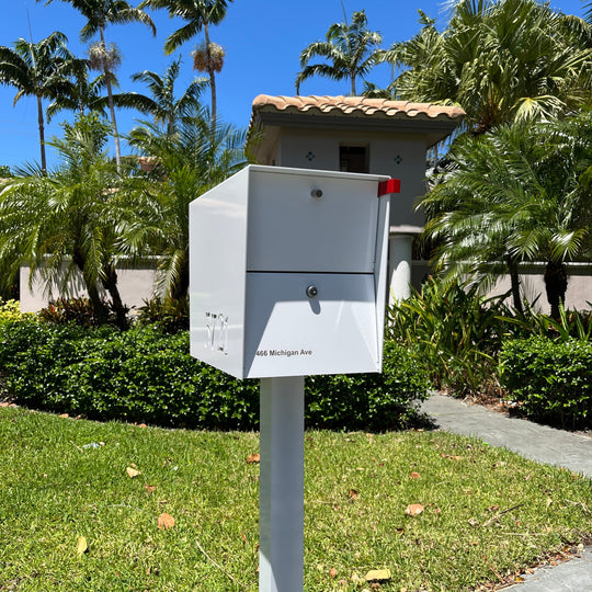 The Retrobox Locking Package Dropbox - White Exterior Color