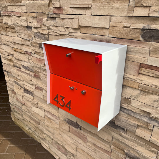 Locking Package Wall Mount Mailbox - White