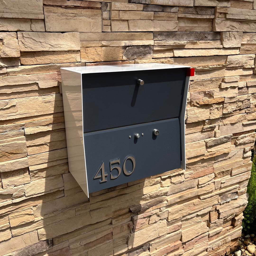 Locking Package Wall Mount Mailbox - White