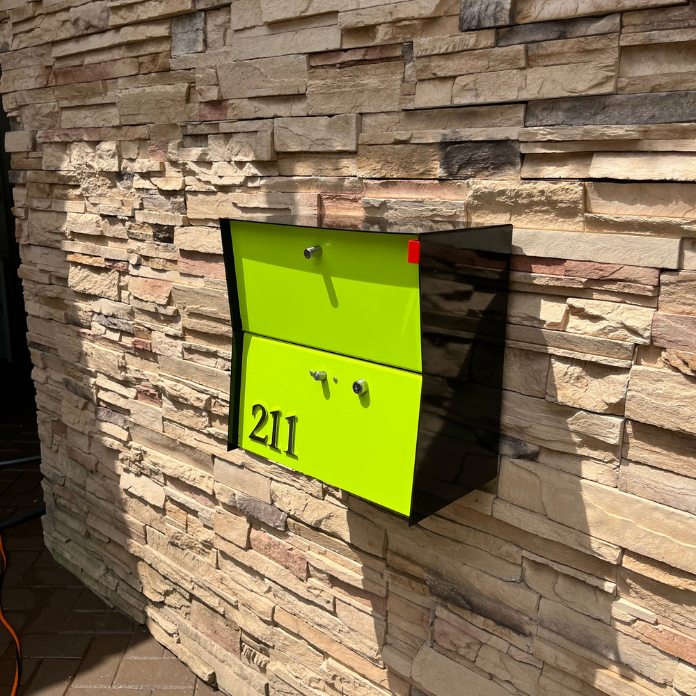 Locking Package Wall Mount Mailbox - Matte Black