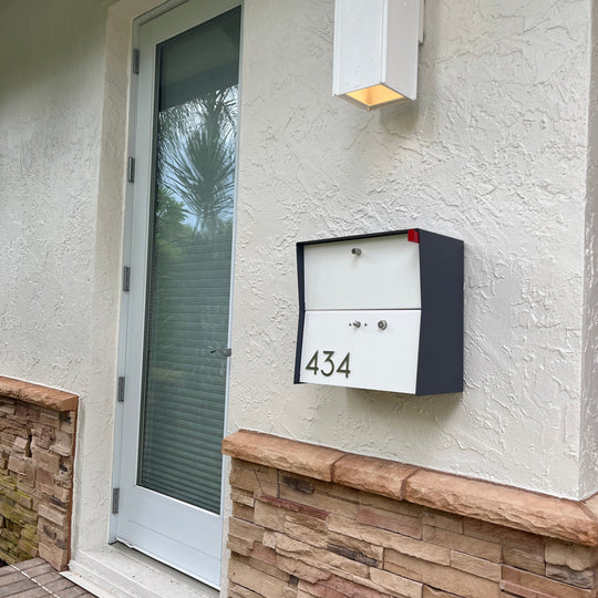 RetroBox Locking Small Package Wall Mounted Mailbox