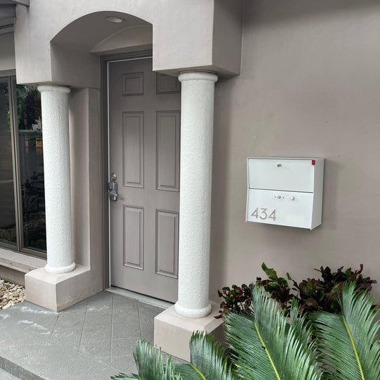 Locking Package Wall Mount Mailbox - White