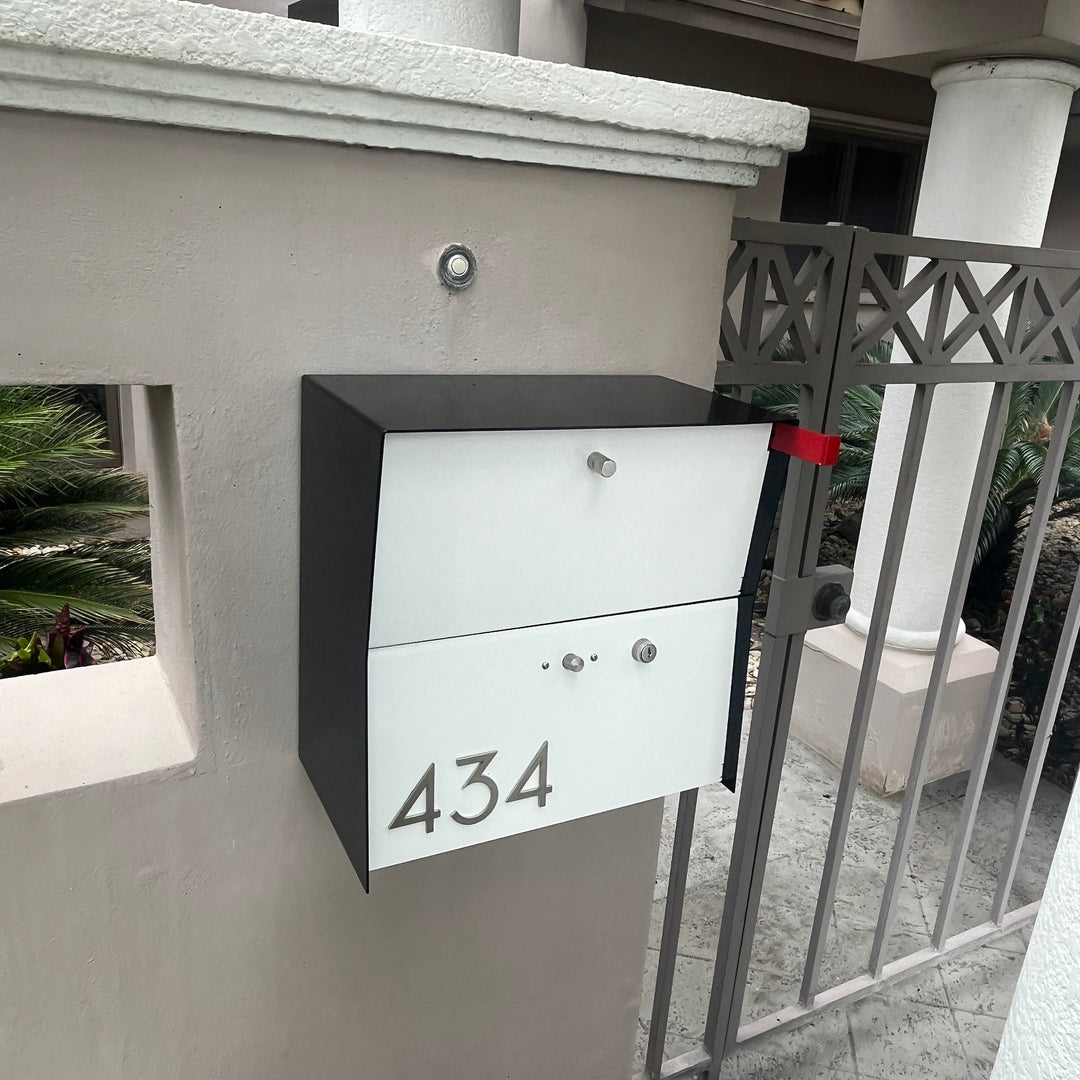 Locking Package Wall Mount Mailbox - Matte Black