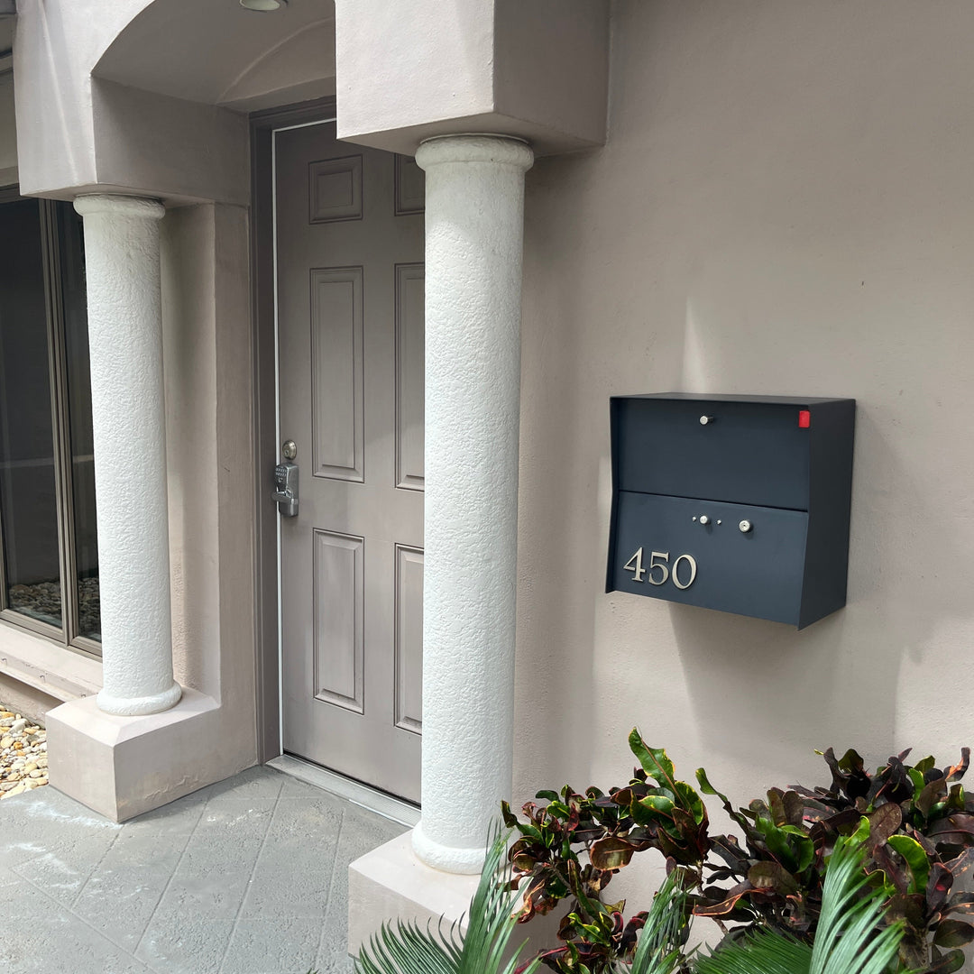 RetroBox Locking Small Package Wall Mounted Mailbox