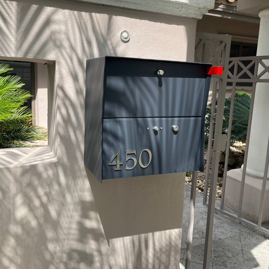 Locking Package Wall Mount Mailbox - Matte Black
