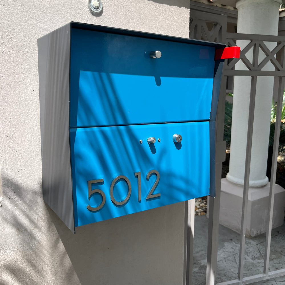 RetroBox Locking Small Package Wall Mounted Mailbox